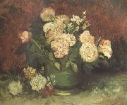 Bowl wtih Peonies and Roses (nn04), Vincent Van Gogh